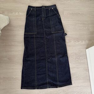 AKIRA size small denim stretch maxi skirt